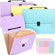 Photo 1 of Cholemy 3 Pcs 13 Pockets Expanding File Folder with Handle Large Waterproof Expandable Monthly Portable Paper Document Organizer 