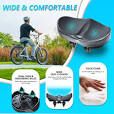 Photo 1 of Noseless Oversized Bike Seat for Men Women Comfort, Extra Wide Bicycle Seat Cushion, Comfortable Wing Padded, Large Replacement Bike Saddle for Peloton Bike, Stationary Exercise Bike, City Bike, Ebike