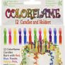 Photo 1 of Colorflame Birthday Candles with Colored Flames - Birthday, Party, Cake Decor - 12 Candles Per Box 