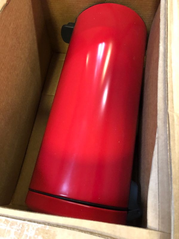 Photo 2 of Witt Industries 2270RD Red Steel 7 Gallon Medical Step Can with Steel Liner