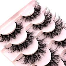 Photo 1 of AMSDCN Eyelashes Natural Faux Mink Lashes Cat Eye 6D Fluffy Eyelash Dramatic Volume Faux Mink Lashes 7 Pairs Pack (FC-8)