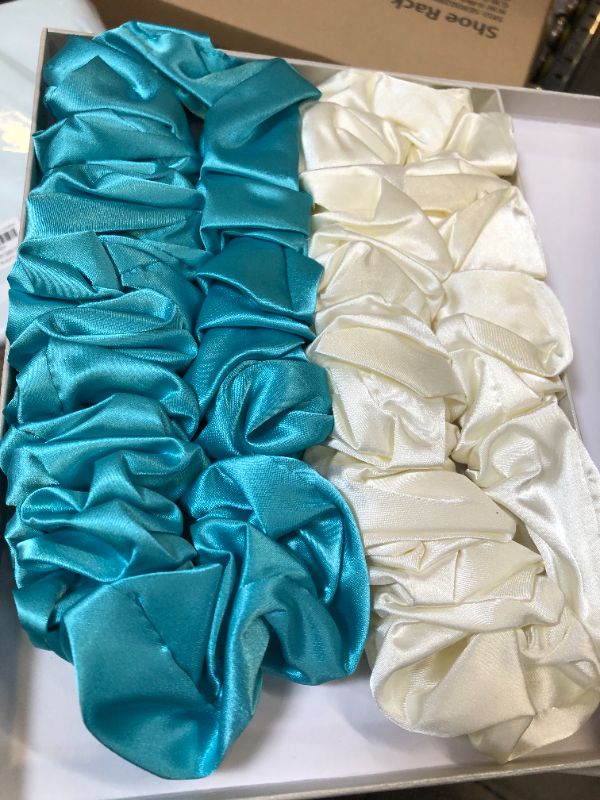 Photo 1 of Artilady Large Hair Satin Scrunchies - Silk Scrunchies for Hair Sleep, Satin Scrunchies, Blue Scrunchie, Soft Hair Ties No Damage, Scrunchies for Girls, Hair Bands, Ponytail Holders Gifts

