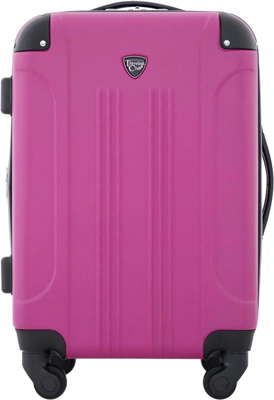 Photo 1 of Travelers Club Chicago Hardside Expandable Spinner Luggages, Fuchsia, 20" Carry-On