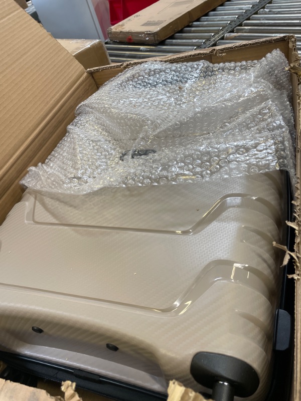 Photo 1 of LUGGEX 24 Inch Luggage with Spinner Wheels - Polypropylene Lightweight Luggage Expandable - High Bounce, Ultra-light Elegance (Champagne Suitcase) Champagne 24