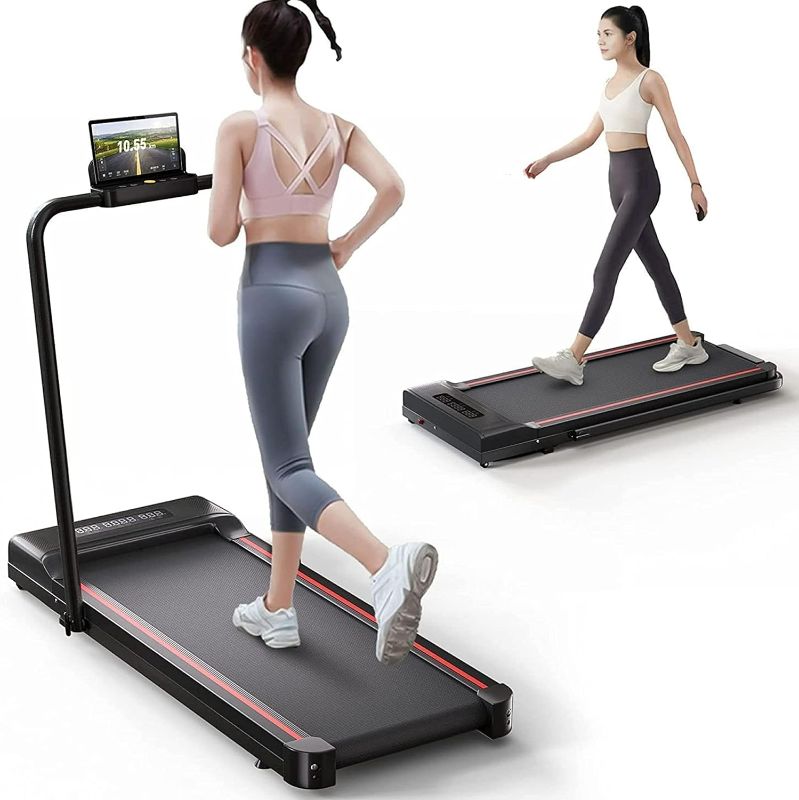 Photo 1 of Treadmill-Walking Pad-Under Desk Treadmill-2 in 1 Folding Treadmill-Treadmills for Home-Black Red
