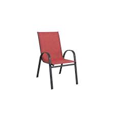Photo 1 of Mix and Match Sling Stack Outdoor Dining Chair in Conley Chili
