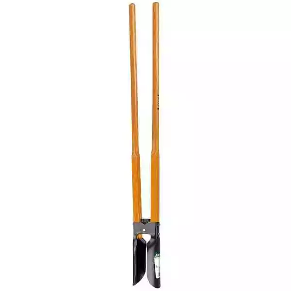 Photo 1 of 47 In. L Wood Handle Steel Post Hole Digger
