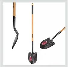 Photo 1 of 47 in. L Wood Handle Carbon Steel Digging Shovel with Grip husky