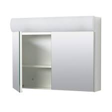 Photo 1 of 23.25 in. W x 18.63 in. H Lighted Frameless White Surface-Mount Medicine Cabinet with Mirror
