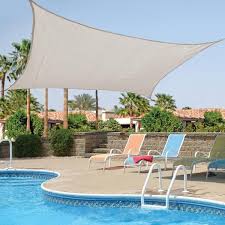 Photo 1 of 8 ft. x 12 ft. Almond Rectangle Shade Sail
