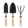 Photo 1 of 3-Piece Wood Handle Garden Tool Set
