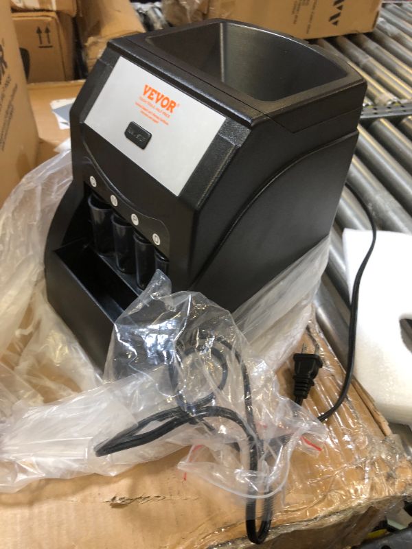 Photo 2 of USD Coin Sorter, Coin Sorter Machine for USD Coin 1? 5? 10? 25?, Sorts up to 230 Coins/min, Coin Sorter and Wrapper Machine Holds 200 Coins Included 4 Coin Tubes, Black