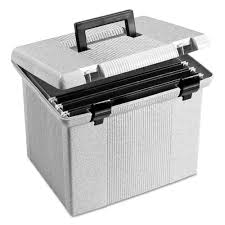 Photo 1 of Pendaflex® Portable File Boxes, Letter Files, 13.88" x 14" x 11.13", Granite
