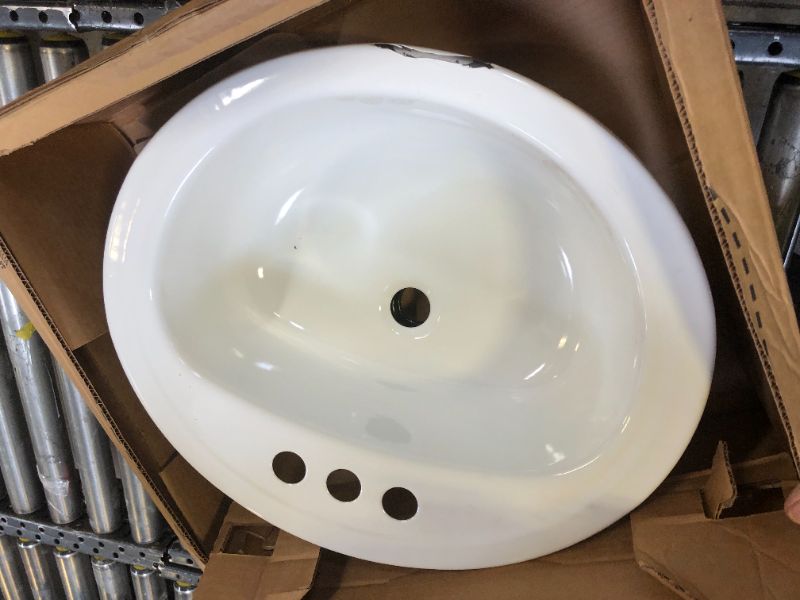 Photo 2 of American Standard Aqualyn 20-3/8" Drop In Porcelain Bathroom Sink
