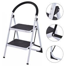 Photo 1 of 2 Step Ladder Folding Stool Heavy Duty 330Lbs Capacity Industrial Lightweight