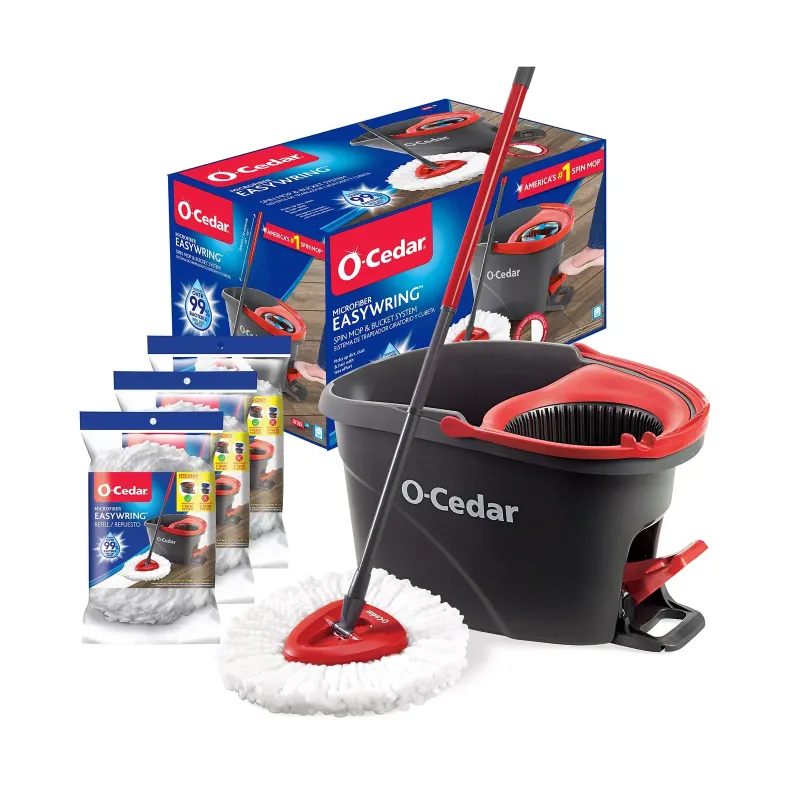 Photo 1 of O-Cedar Easywring Microfiber Spin Mop & Bucket Floor Cleaning System with 3 E...
