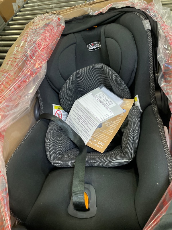 Photo 2 of Chicco Fit2® Infant and Toddler Car Seat and Base, Rear-Facing Seat for Infants and Toddlers 4-35 lbs., Compatible with Chicco Strollers, Baby Travel Gear | Staccato/Black Staccato Fit2