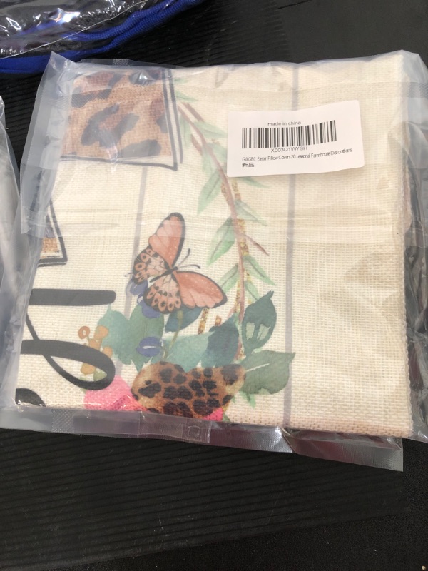 Photo 1 of GAGEC Easter Pillow Covers 20x20 Inch He is Risen Floral Butterfly Throw Pillowcase Happy Easter Decorative Pillows Home Sofa Bedroom Decor Cushion Case Spring Seasonal Farmhouse Decorations 20" X 20"