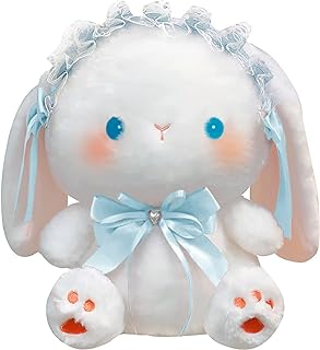 Photo 1 of YOMOTREE Plushie Animal Toys Stuffed Animal Doll Plush Toys Cute Plush Animals Lolita Bunny Children's Gifts Rabbit (Blue, 13.7 inches)