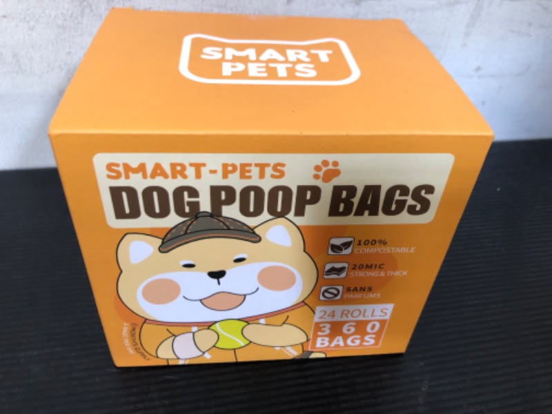 Photo 2 of 100% Certified Home Compostable Dog Poop Bags - EN 13432 Compliant Dog Waste Bags -105 Bags- 7 x Rolls of Plant Based Compostable Poop Bags -Includes A Dispenser-Thick Doggie Poop Bags?Orange?
