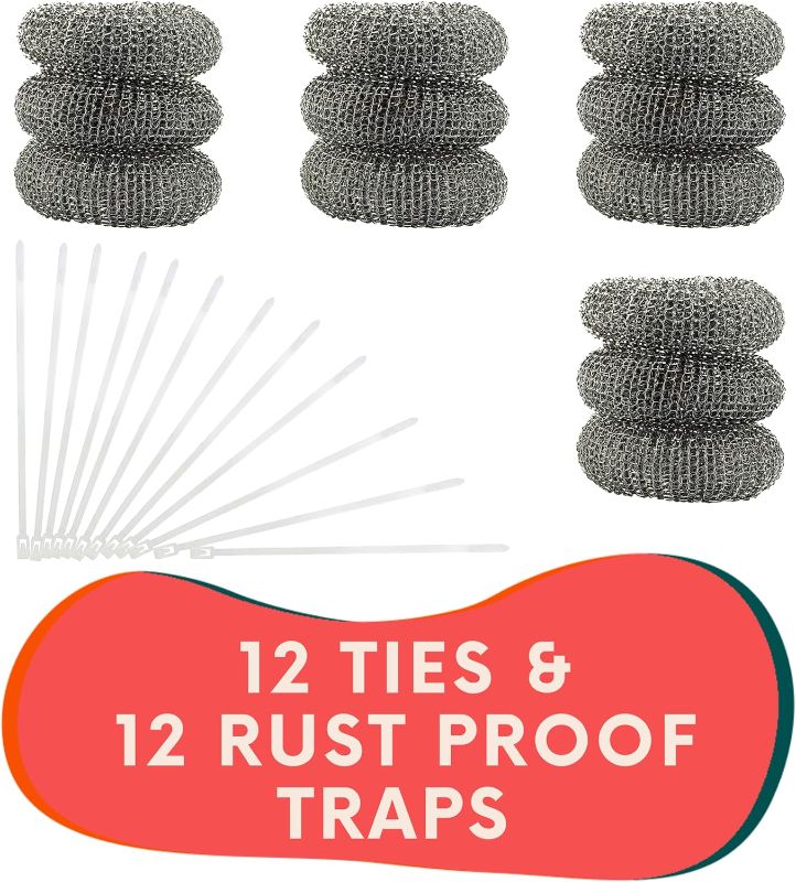 Photo 1 of 12 Pack of Washing Machine Lint Traps. Comes with 12 Ties. Attach to Your Washer Sink Hose and Allow the Metal Mesh Trap to Filter the Laundry Water. Stainless Steel and Rust Proof.
