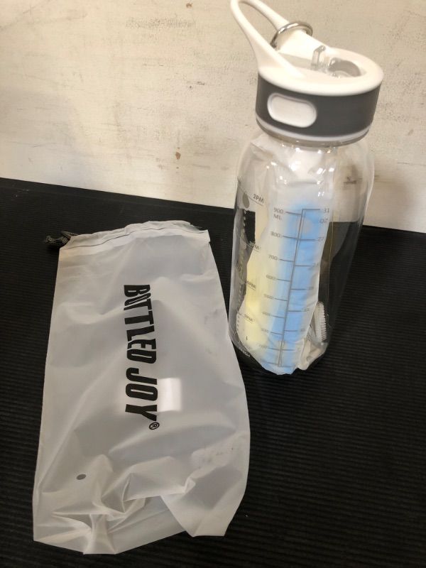 Photo 1 of 30oz Plastic Tritan Water Bottle With Straw And Motivational Time Marker,Fast Flow BPA Free Sports Water Bottle Non-Toxic For Fitness, Gym And Outdoor Activities
