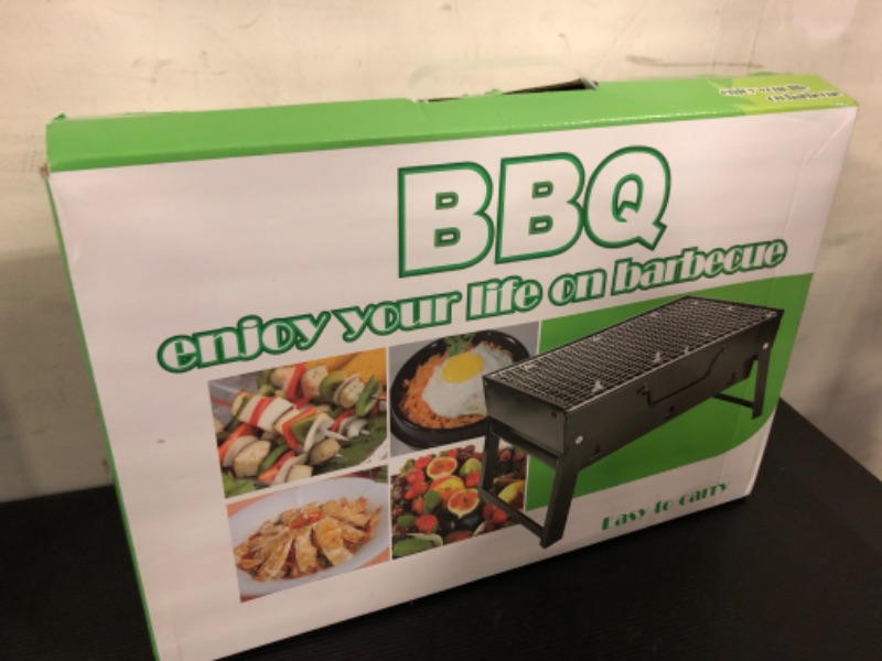 Photo 1 of Portable Charcoal Grill, TeqHome 17x10x11 Inch Foldable Mini Barbecue Grill, LightWeight Small BBQ Grill for Outdoor Backyard Camping Picnic Beach Cooking