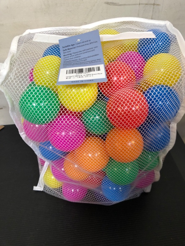 Photo 2 of Dintdige Pit Balls for Kids, 100 pcs 2.2 Inches Balls for Ball Tent, BPA Free Colorful Plastic Balls Baby Play Balls for Ball Pit, Bounce House (7 color-100pcs) Seven Colors-100pcs