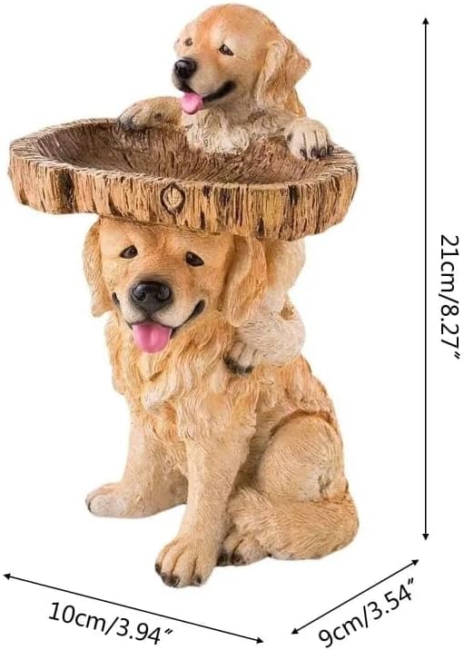 Photo 1 of Resin Dog Statue for Garden: Puppy Miniatures, Animal Sculpture. Home Decor for Patio, Garden, Poolside, Terrace, Balcony, and Stove.
