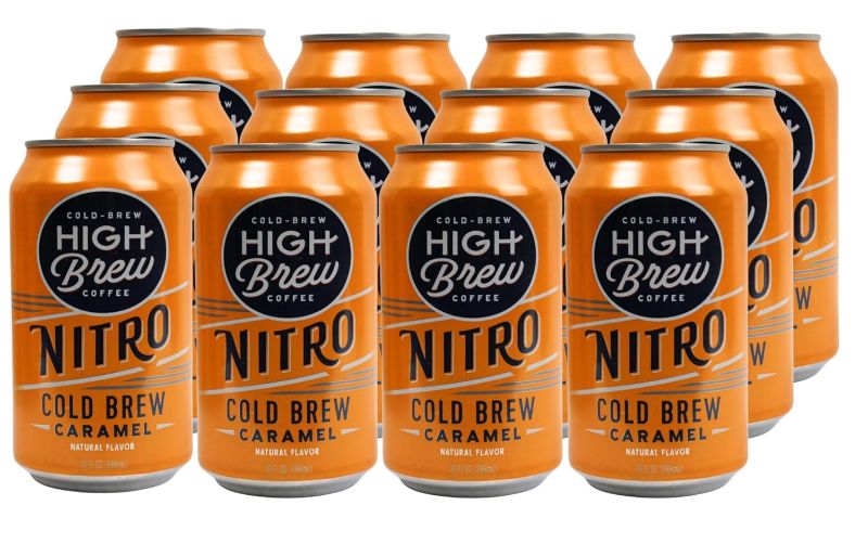 Photo 1 of exp date 06/2024   High Brew Coffee, Cold Brew, Nitro Caramel, 10 Fl Oz Can (Pack of 12)
