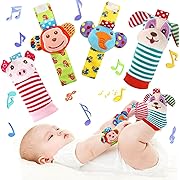 Photo 1 of AZEN Baby Rattle Socks, Baby Toys 3-6 Months, Baby Wrist Rattles for Babies 0-6 Months, Newborn Infant Toys 0-6 Months, 3 Month Baby Toys, 6 Month Old Baby