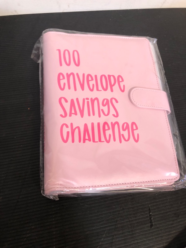 Photo 2 of TDGXFL 100 Envelopes Challenge Binder,A5 Money Saving Challenges Binder Kit,Savings Budget Binder with Cash Envelopes and Easy Fun Way to Save $5,050 (Pink)