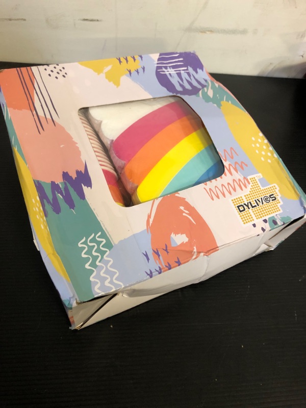 Photo 1 of DYLIVeS Rainbow Party Supplies Pack, Rainbow Disposable Tableware Set Rainbow Birthday Party Decorations Pride Colorful Party Favors - 9" Dinner Plates, Cups, Napkins and Cutlery (Serves 24)