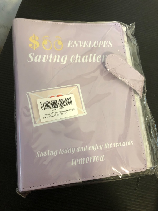 Photo 2 of 100 Envelopes Money Saving Challenge Binder, A5 Money Saving Budget Binder with Cash Envelopes, Savings Challenges Book for Planning and Saving $5050, (Purple)