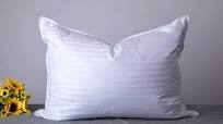 Photo 1 of 1Piece Goose Down and Down Alternative Pillow, 3-Chamber Bed Pillows, White Hotel Pillows for Sleeping, 460TC Soft Cotton Blend Shell- Standard (21" x 28"), 1 Pack