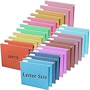 Photo 1 of Yaomiao 36 Pcs Hanging File Folders, 11.6 x 9 Inches, Candy Color, File Organizer for Office Supplies
