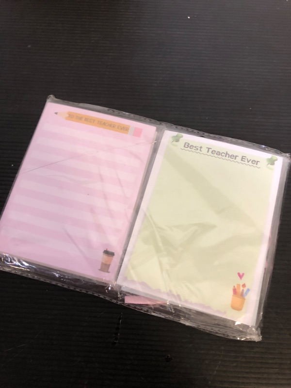 Photo 2 of ceiba tree Teacher Notepads Gifts Bulk 4 Pack Lined To Do List Memo Pads with Cards and Ribbons for School Classroom Home B) Teacher