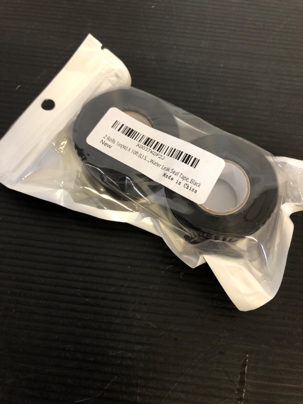 Photo 2 of 2 Rolls 1in(W) X 10ft (L) Self Fusing Silicone Tape, Rubber Tape, Pipe Hose Repair Tape,Water Leak Seal Tape, Without Adhesive,Black 