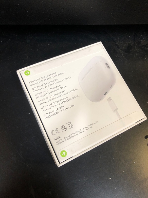Photo 3 of Apple AirPods Pro (2nd Generation) Wireless Ear Buds with USB-C Charging, Up to 2X More Active Noise Cancelling Bluetooth Headphones, Transparency Mode, Adaptive Audio, Personalized Spatial Audio USB-C Without AppleCare+ factory sealed
