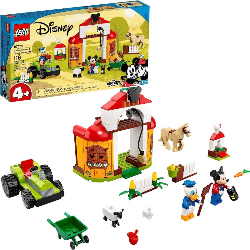 Photo 1 of LEGO Disney Mickey and Friends Mickey Mouse & Donald Duck’s Farm 10775 Building Kit; A Creative Play Set for Kids; New 2021 (118 Pieces)
