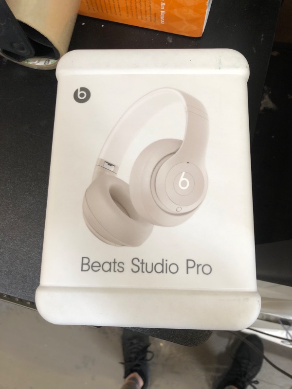 Photo 2 of Beats Studio Pro - Wireless Bluetooth Noise Cancelling Headphones - Personalized Spatial Audio, USB-C Lossless Audio, Apple & Android Compatibility, Up to 40 Hours Battery Life - Sandstone Sandstone Studio Pro Without AppleCare+ factory sealed 
