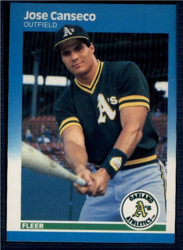 Photo 1 of 1987 Fleer #389 Jose Canseco NM-MT Athletics Baseball
