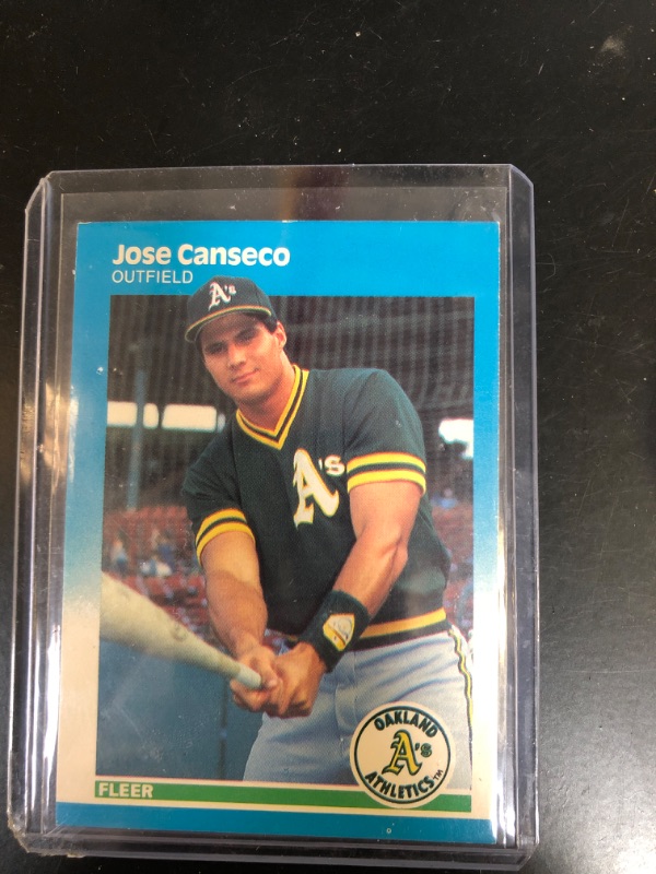 Photo 2 of 1987 Fleer #389 Jose Canseco NM-MT Athletics Baseball
