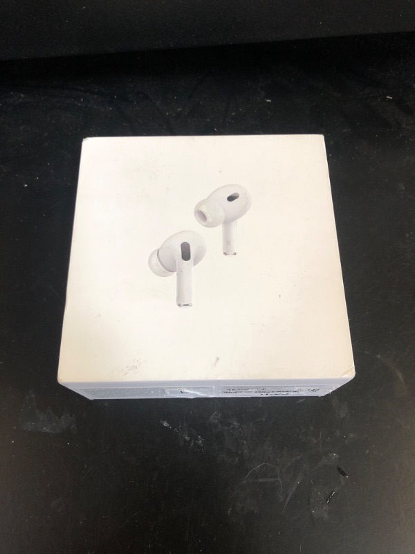 Photo 2 of Apple AirPods Pro (2nd Generation) Wireless Ear Buds with USB-C Charging, Up to 2X More Active Noise Cancelling Bluetooth Headphones, Transparency Mode, Adaptive Audio, Personalized Spatial Audio USB-C Without AppleCare+ factory sealed 
