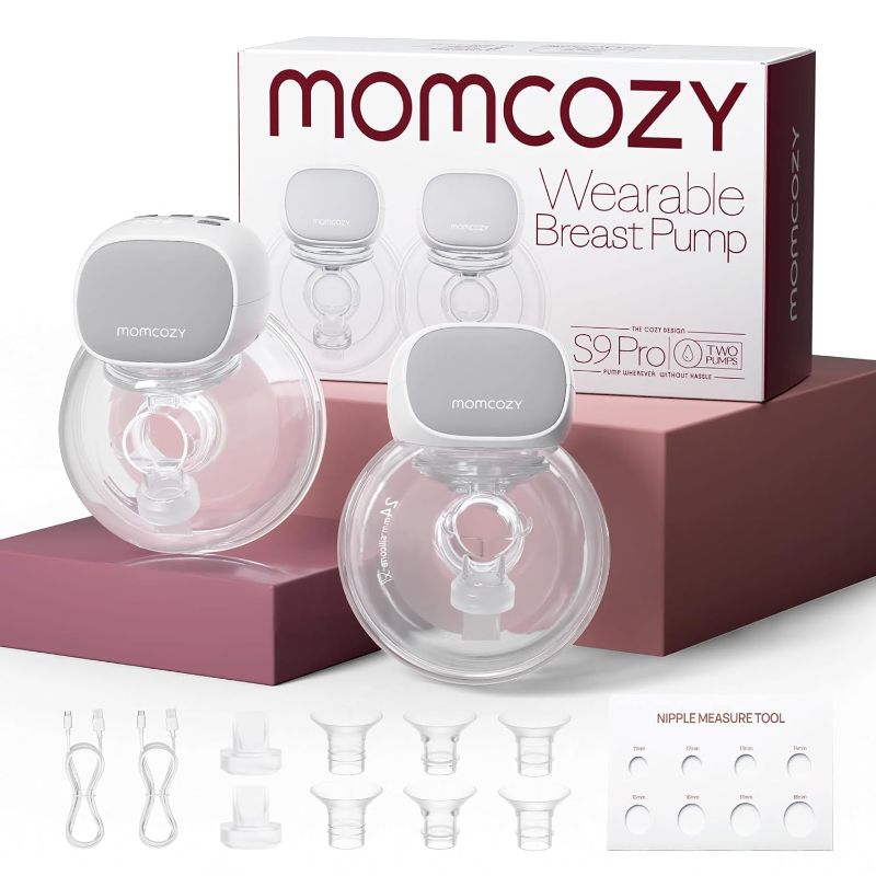 Photo 1 of Momcozy Hands Free Breast Pump S9 Pro Updated, Wearable Breast Pump of Longest Battery Life & LED Display, Double Portable Electric Breast Pump with 2 Modes & 9 Levels - 24mm (2 Count, N-Gray)
