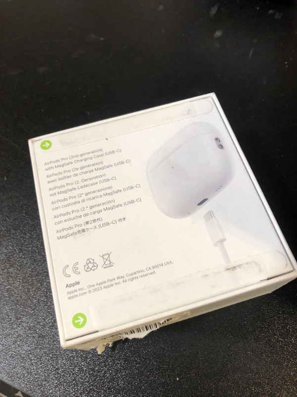 Photo 3 of Apple AirPods Pro (2nd Generation) Wireless Ear Buds with USB-C Charging, Up to 2X More Active Noise Cancelling Bluetooth Headphones, Transparency Mode, Adaptive Audio, Personalized Spatial Audio USB-C Without AppleCare+ factory sealed