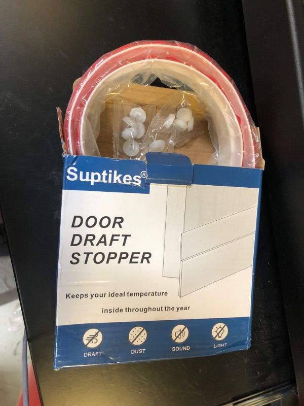 Photo 2 of [New Upgrade] Huge Gap Door Draft Stopper, 3.4" W Widened Door Sweep Seal Gap Up to 1.8" for Interior & Exterior Doors - Keeping Draft, Noise, Dust and Unwanted Animals Out,3.4" W x 39" L,White
