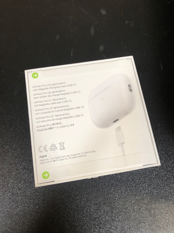 Photo 3 of Apple AirPods Pro (2nd Generation) Wireless Ear Buds with USB-C Charging, Up to 2X More Active Noise Cancelling Bluetooth Headphones, Transparency Mode, Adaptive Audio, Personalized Spatial Audio USB-C Without AppleCare+
factory sealed 