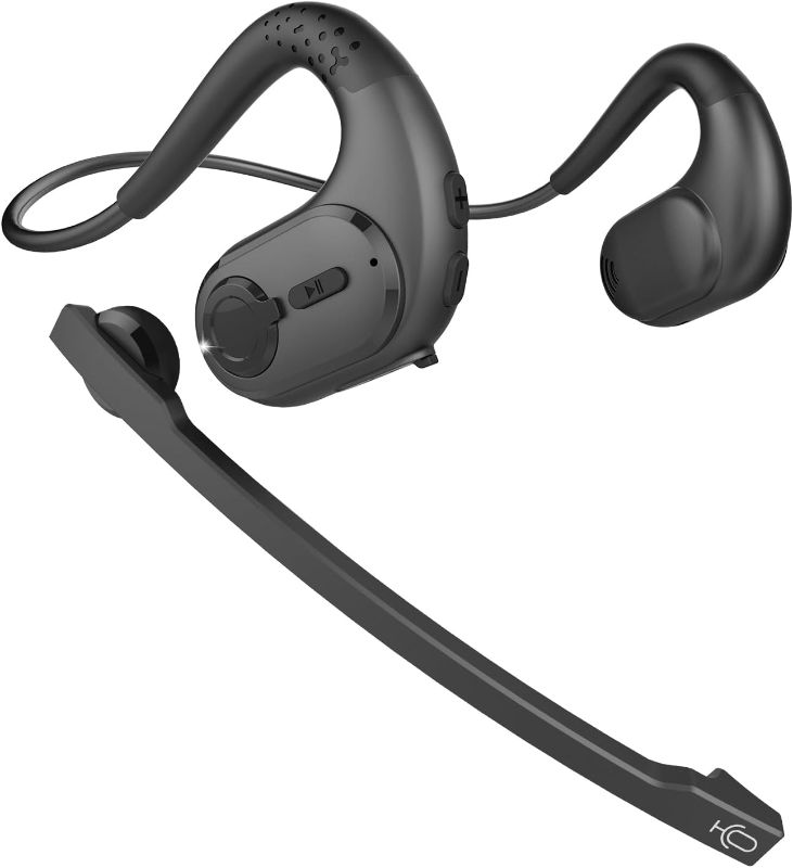 Photo 1 of Giveet Bluetooth 5.3 Headset with Detachable Microphone, DSP Noise Cancelling Wireless Headset for Phone PC Laptop, Open Ear Comfort Headphones for Office Home Working Driving Running, 12 Hrs Playtime

