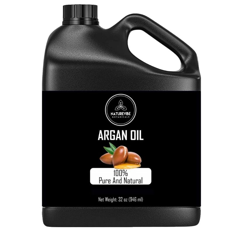 Photo 1 of Naturevibe Botanicals Argan Oil 32 Ounces 100% Pure & Natural Morocco Oil | Cold Pressed | Great for Skin, Nails & Hair | Non-Greasy Body Oil | Face Moisturiser (946 ml)